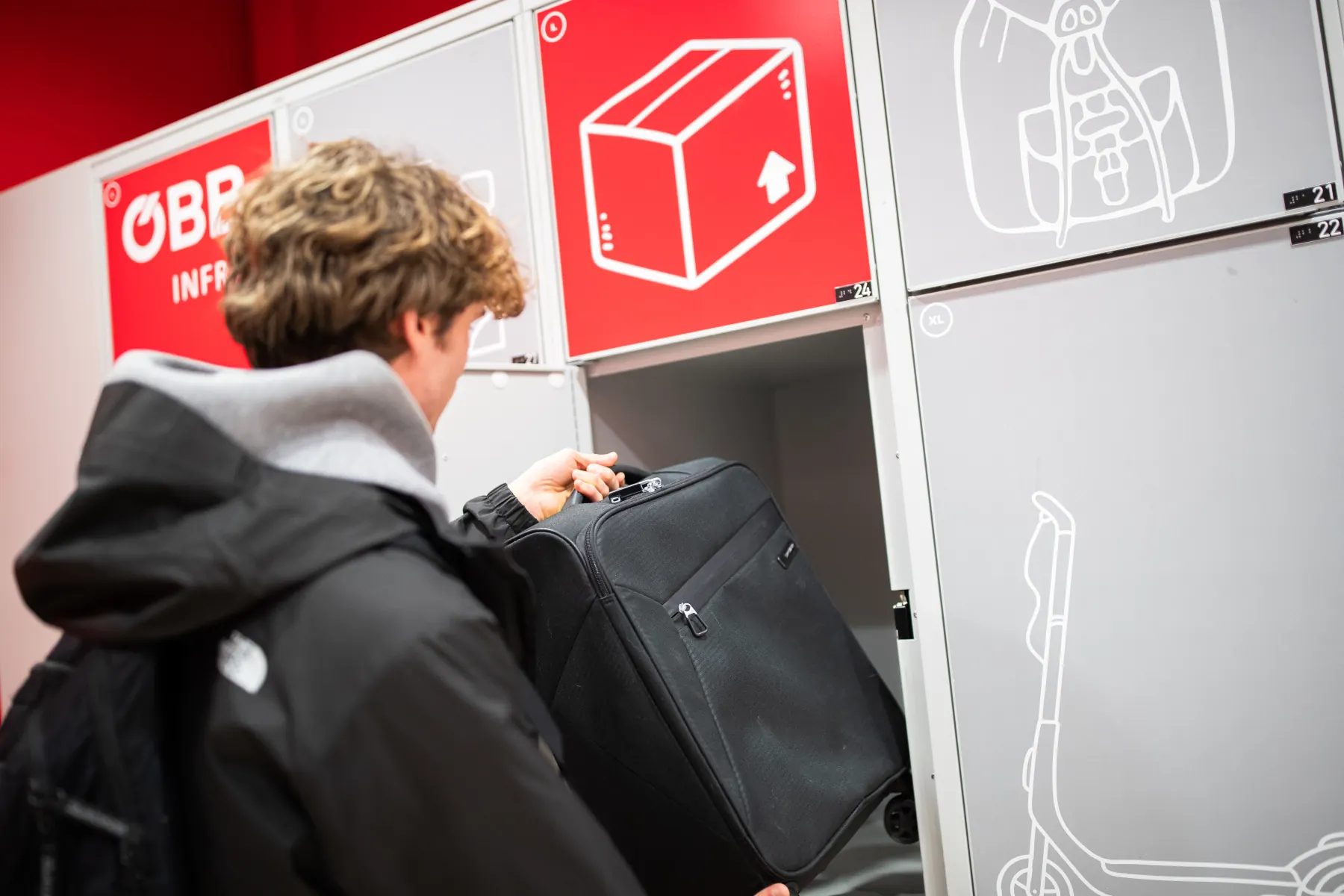 Gepäckschließfach und Depot